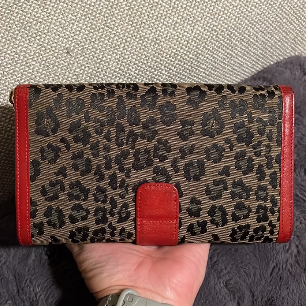 Authentic Fendi clutch WOC leopard red - Picture 7 of 17